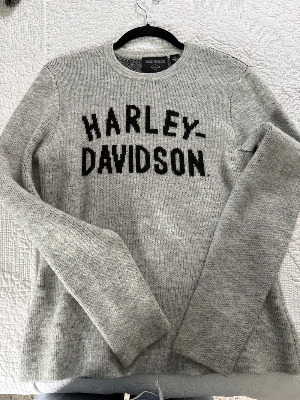 Harley-Davidson Gray Crewneck Sweater with Black Logo